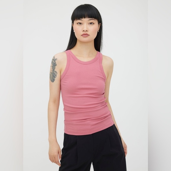 Kit and Ace Tops - KIT + ACE $70 CYPRUS HIGH NECK RIBBED TANK​